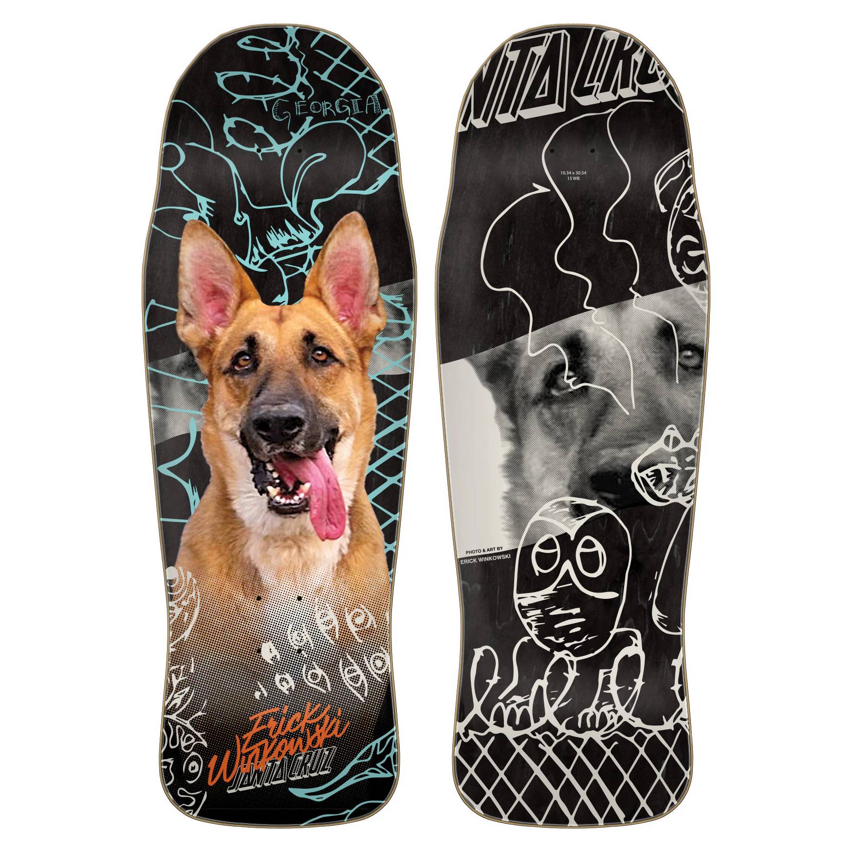 Tabla Skate Santa Cruz Winkowski Tribute Pro Shaped 10.34