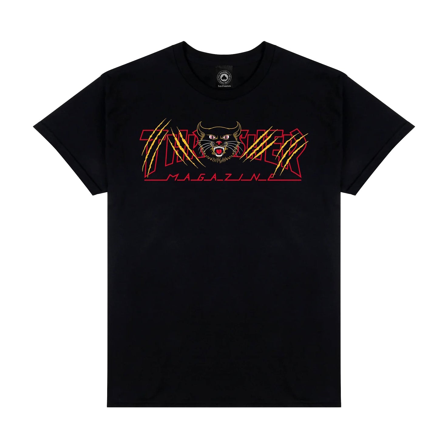 Camiseta Thrasher Gato Black Streetwear Urbano Skatespain