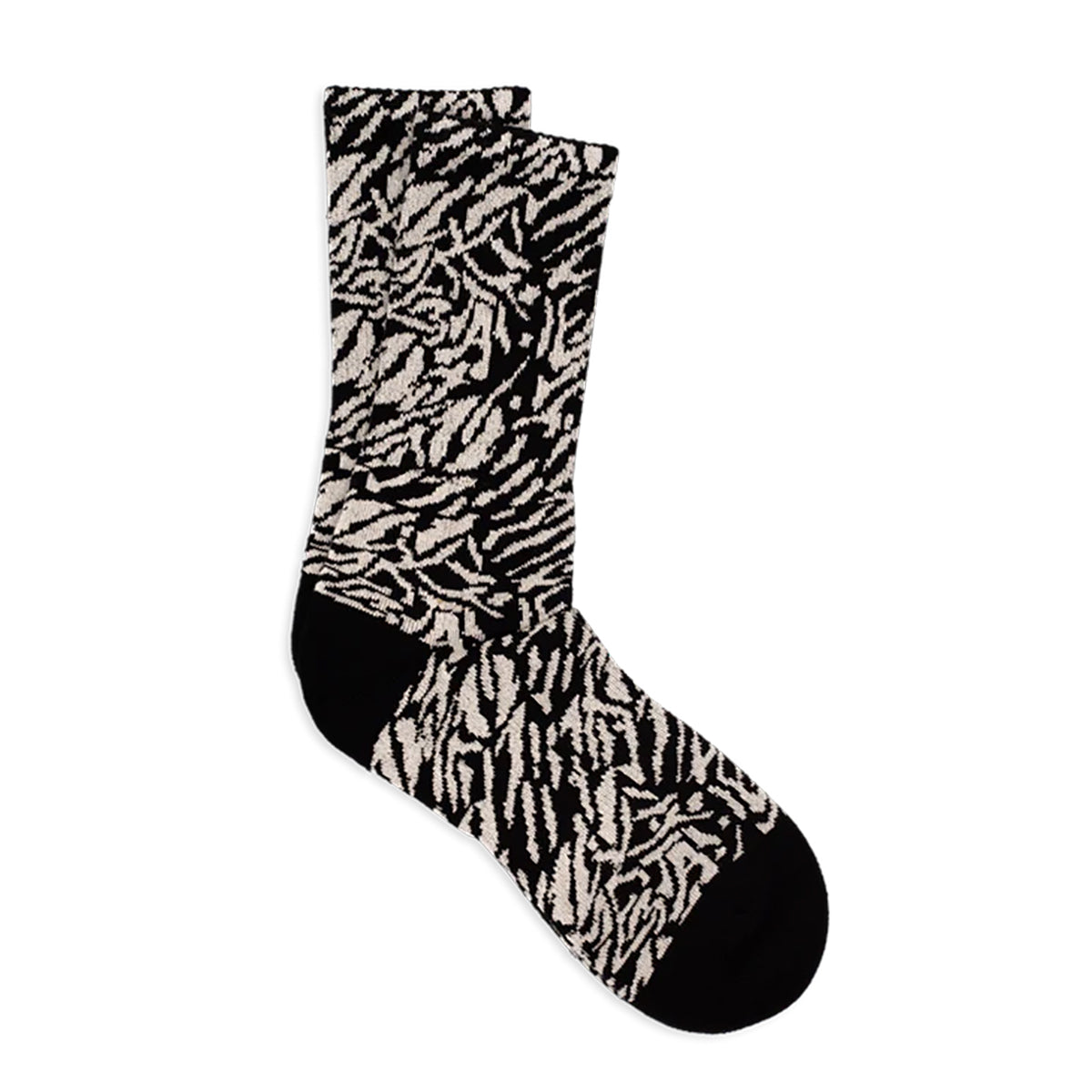 Calcetines Ementa Animal Print Black Off White