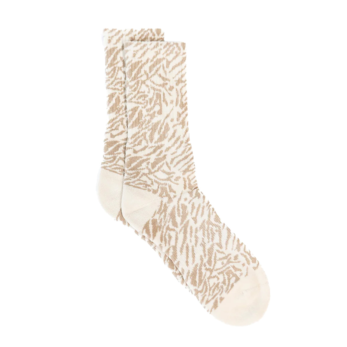 Calcetines Ementa Animal Print Off White Camel