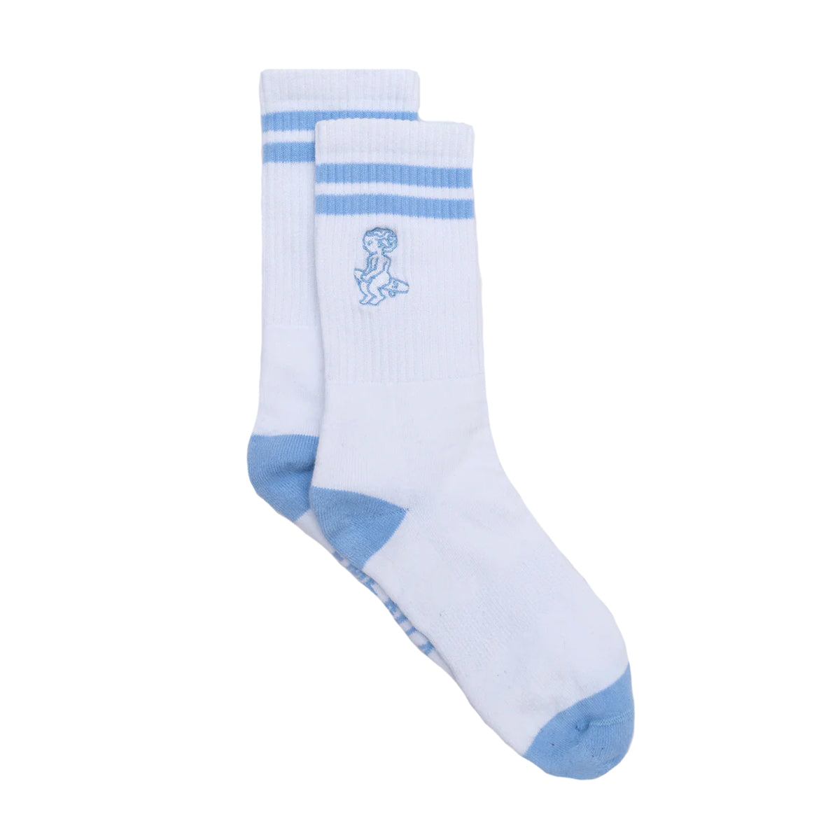 Calcetines Ementa Ikon Stripe White Sky Blue