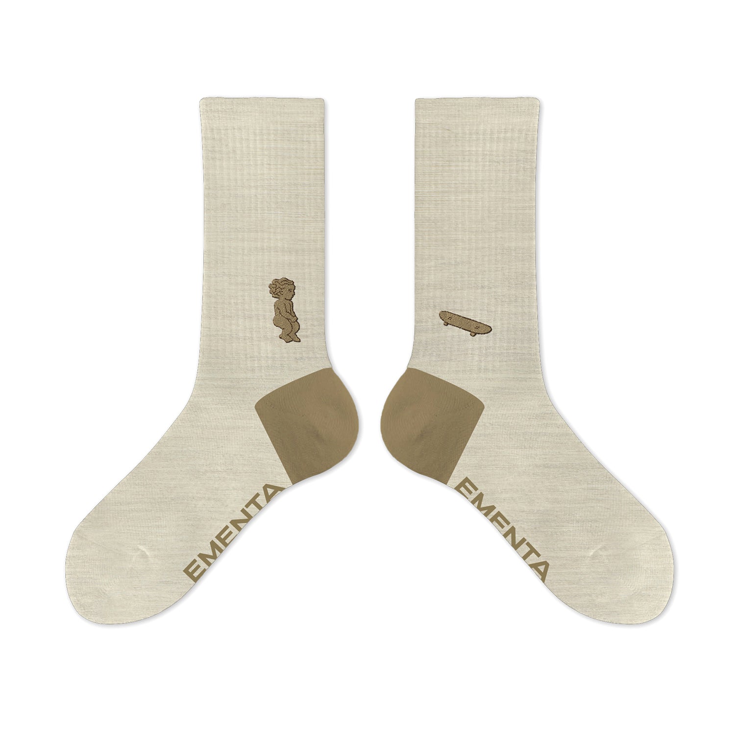 Calcetines Ementa Skate Beige