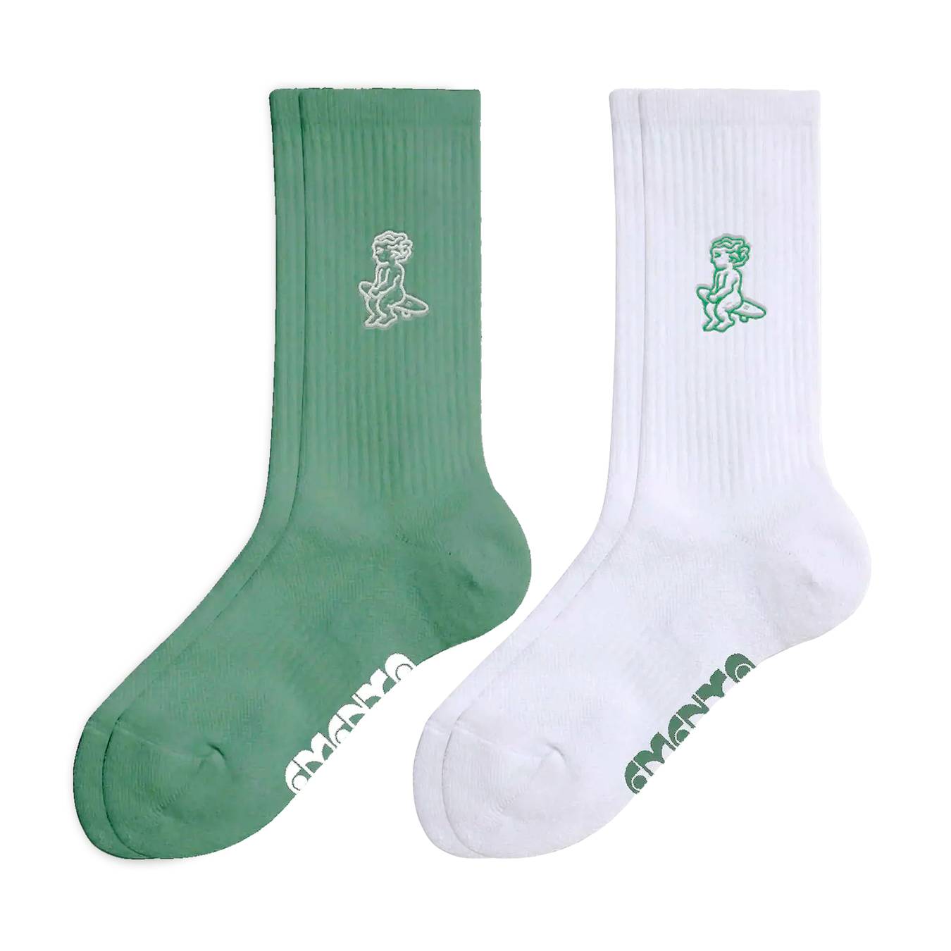 Pack 2 Calcetines Ementa Ikon Sage Off White