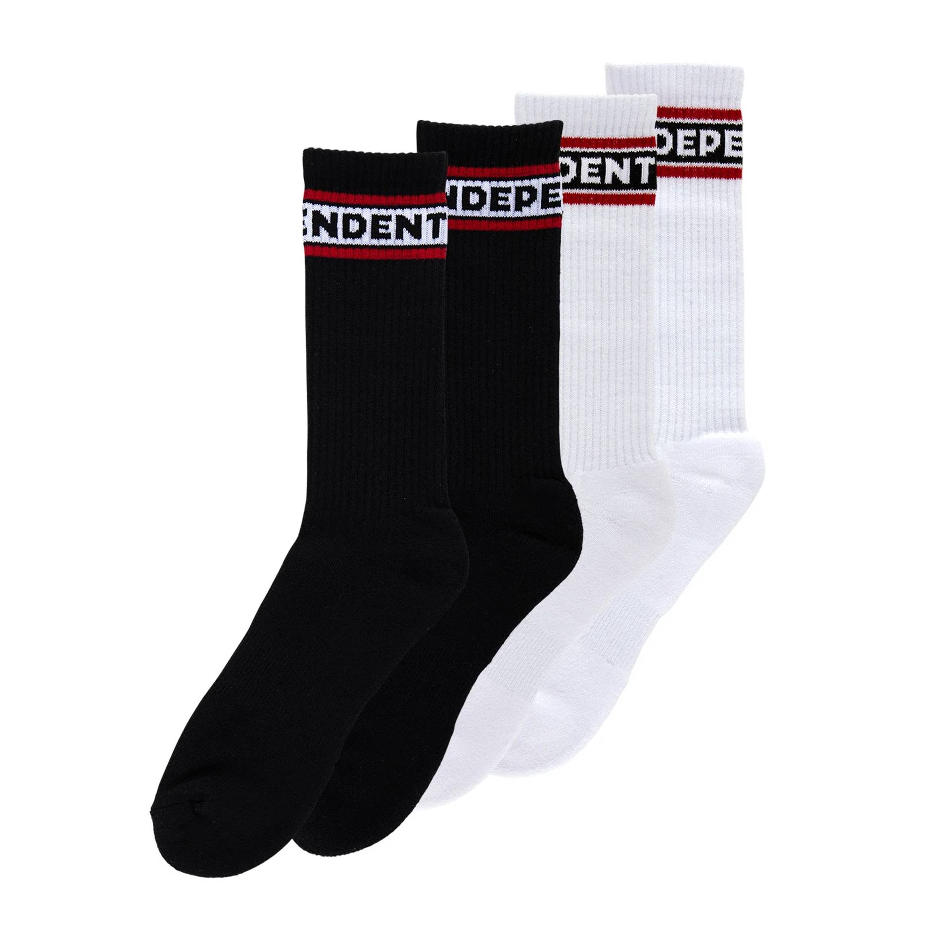 Pack 2 Calcetines Independent Bar Logo Black White