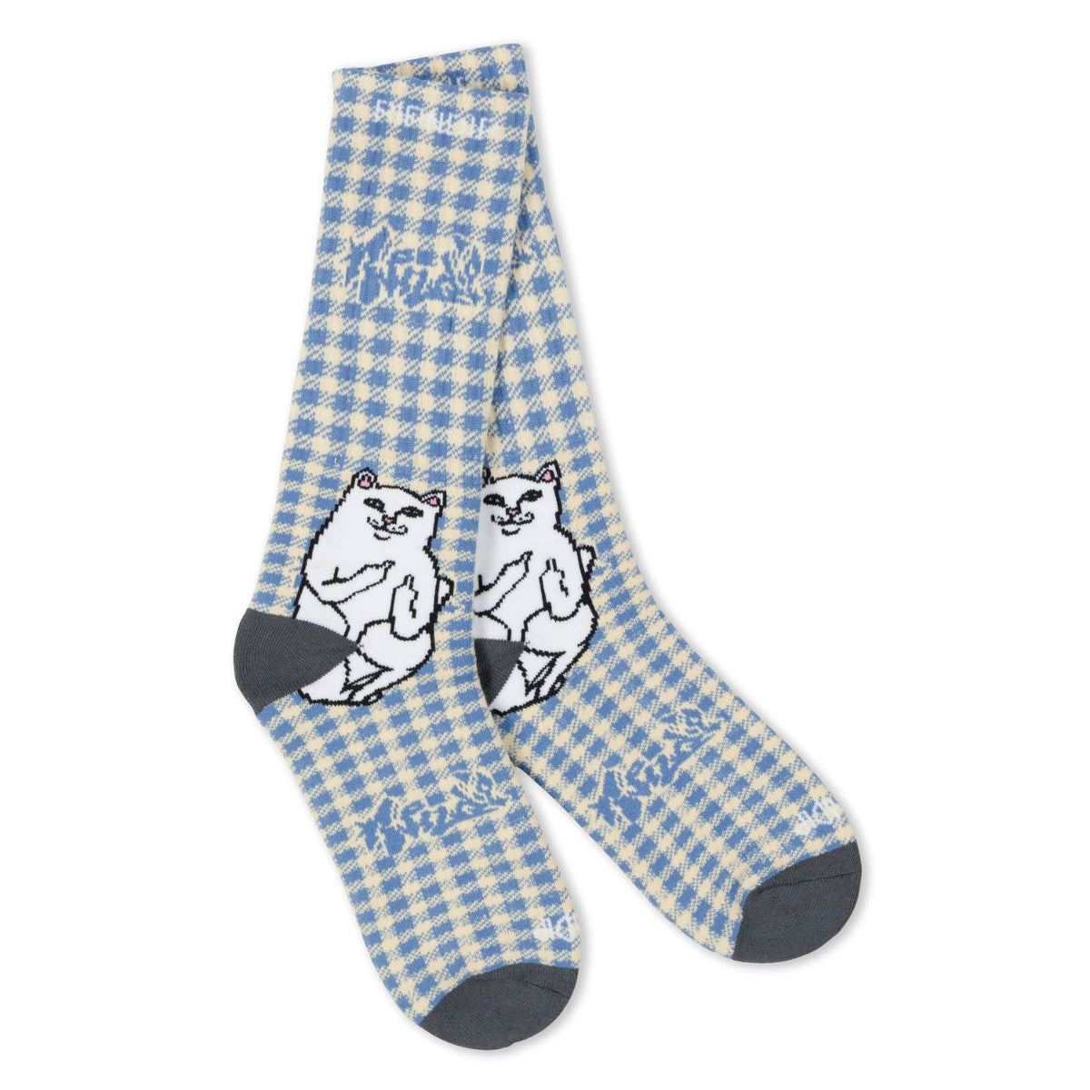 Calcetines Ripndip Lord Nermal Light Blue Checker