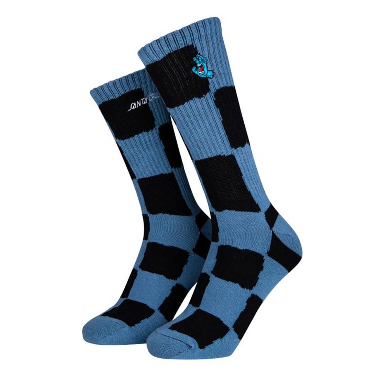 Calcetines Santa Cruz Screaming Mini Hand Dusty Blue Check