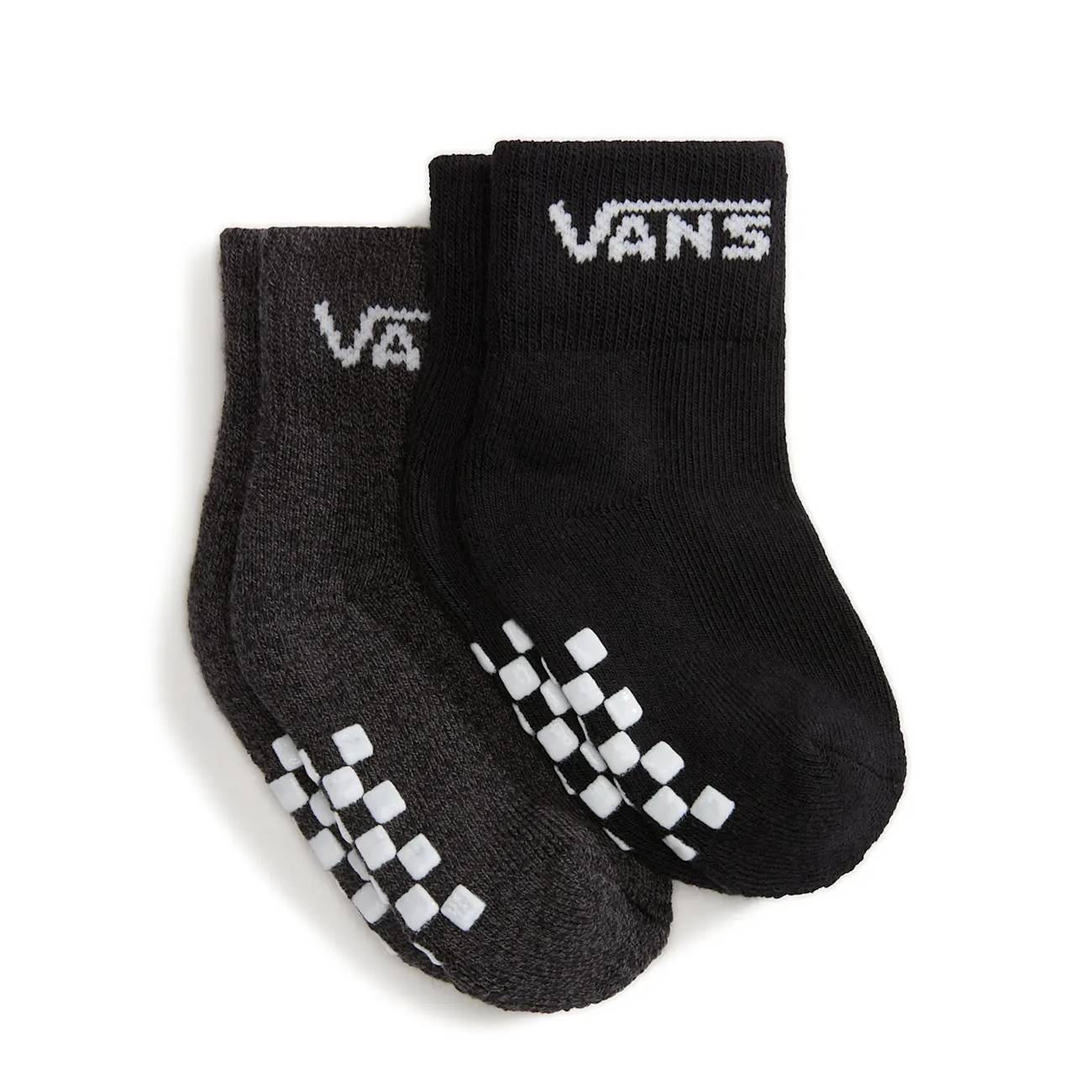 Pack 2 Calcetines Vans Classic Crew Checkerboard Black Bebé