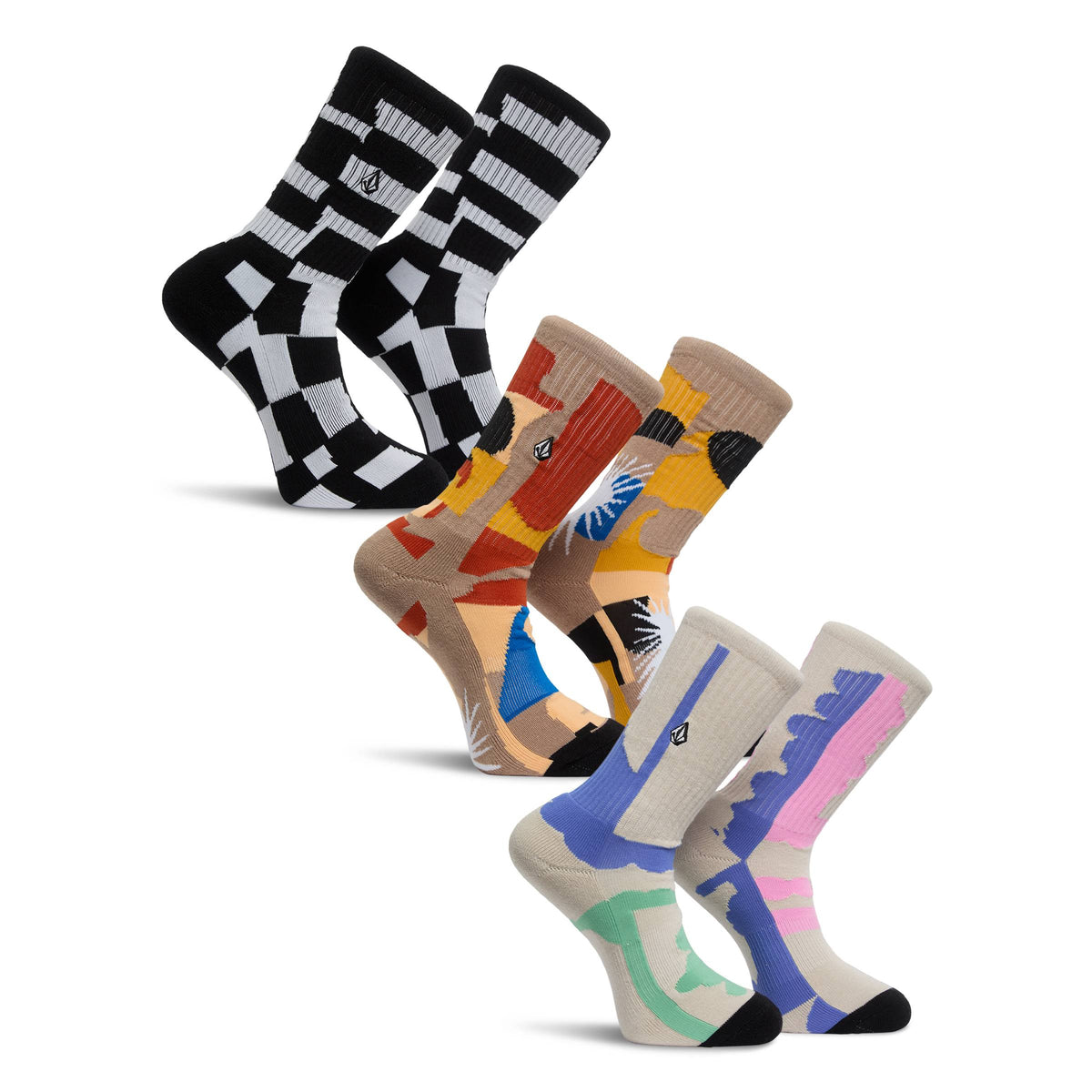 Pack 3 Calcetines Volcom Print Mixer Multi