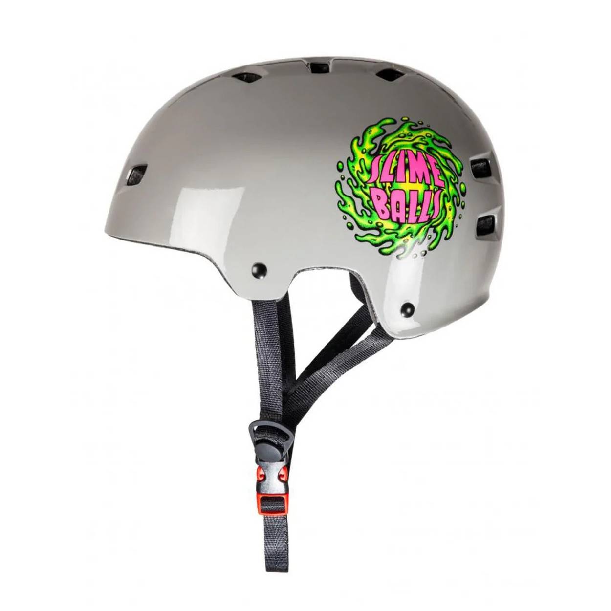 Casco Skate Bullet x Santa Cruz Slime Balls Logo Grey