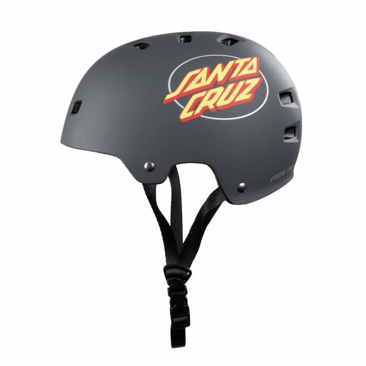 Casco Skate Bullet x Santa Cruz Oval Dot Matte Charcoal