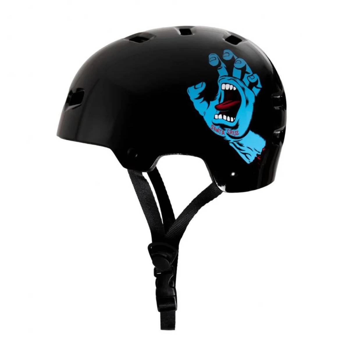 Casco Skate Bullet x Santa Cruz Screaming Hand Gloss Black Niño