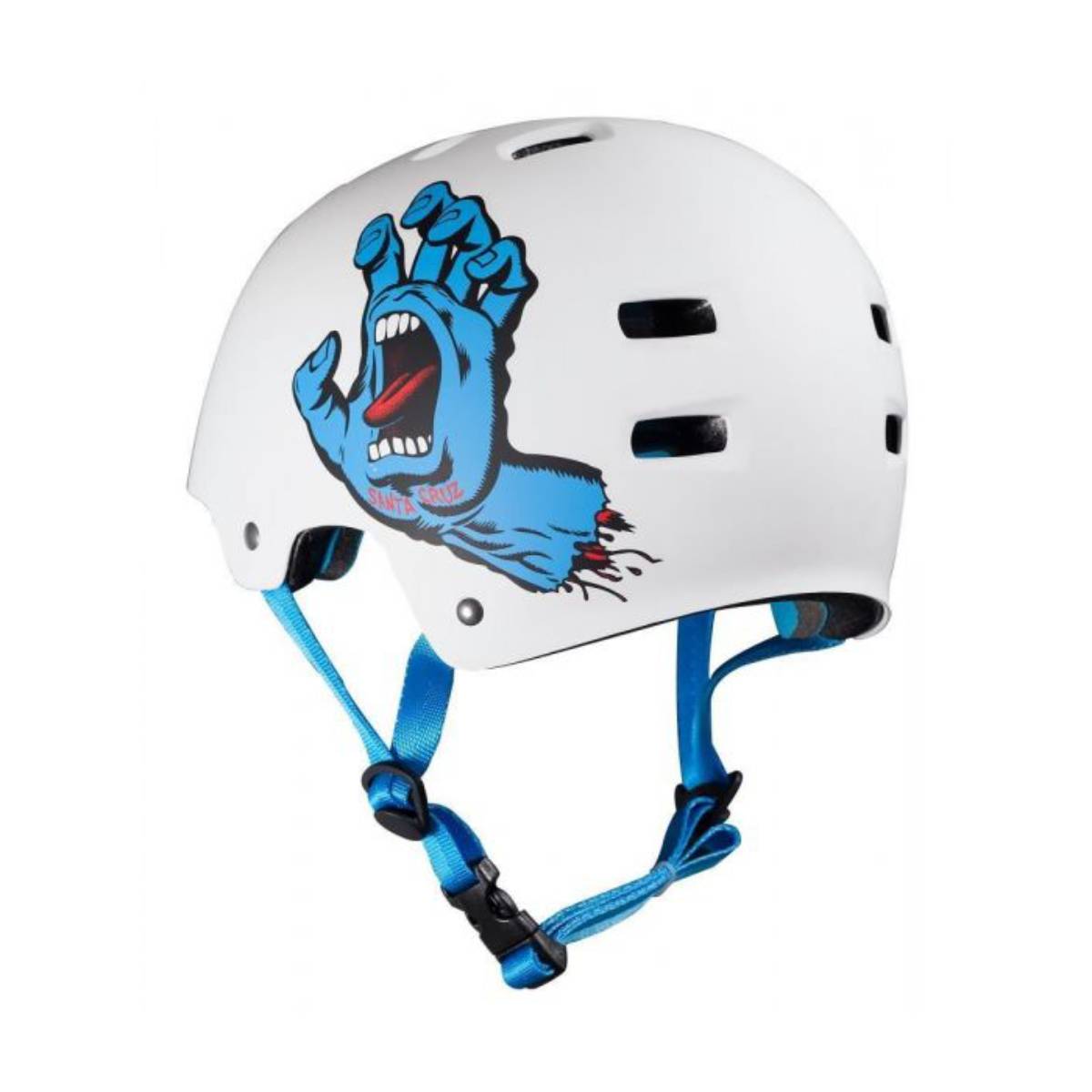Casco Skate Bullet x Santa Cruz Screaming Hand Matte White