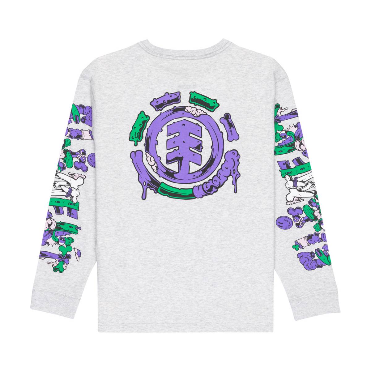 Camiseta Manga Larga Element Rolling Dead Mid Grey Heather Niño