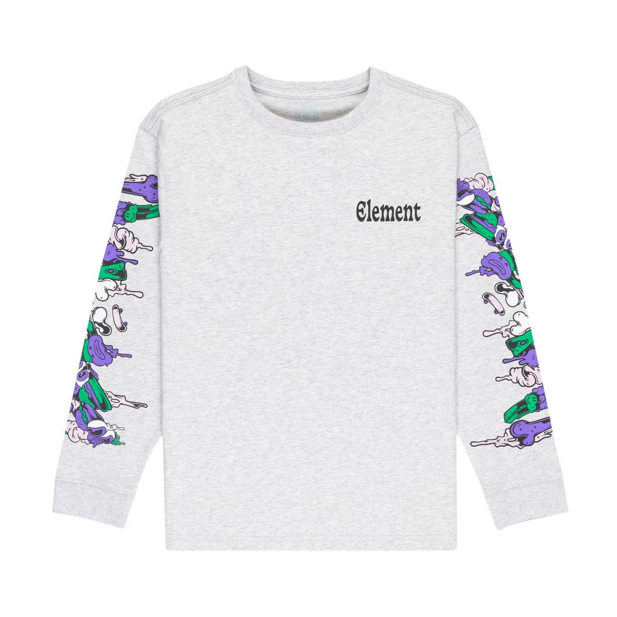 Camiseta Manga Larga Element Rolling Dead Mid Grey Heather Niño