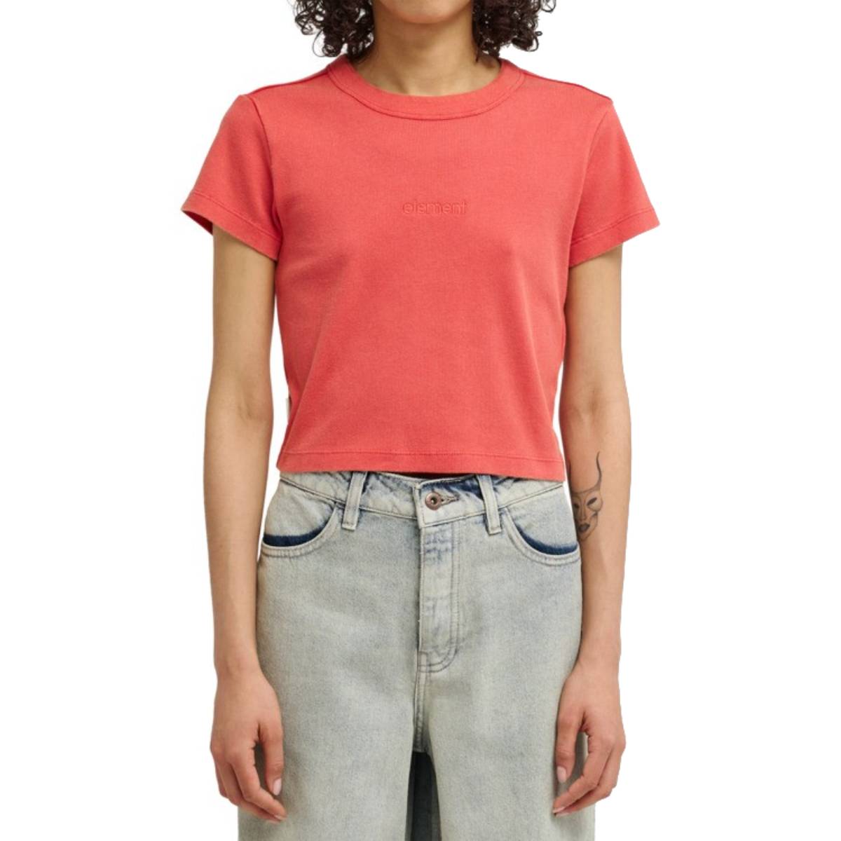 Camiseta Element Lowcase Crop Cardinal