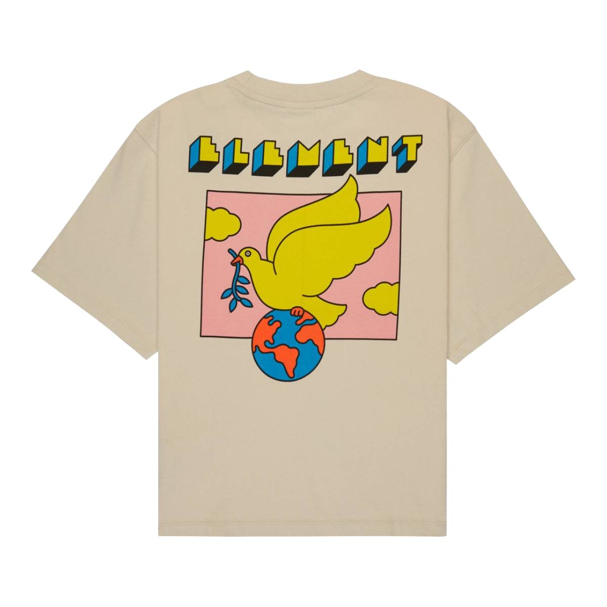 Camiseta Element World Peace Oat Milk