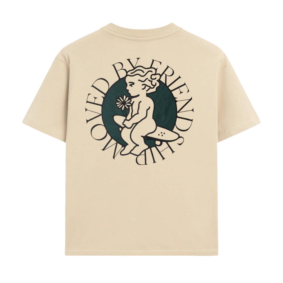 Camiseta Ementa Ikon Flower Raw Natural Forest Green