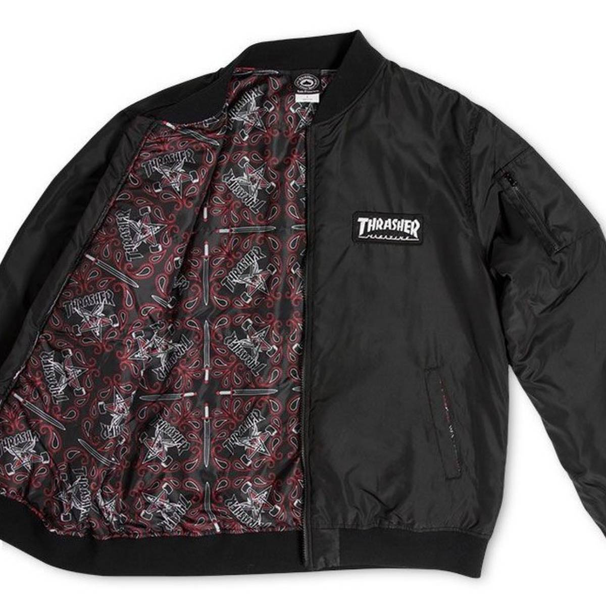 Chaqueta Thrasher Bomber Black