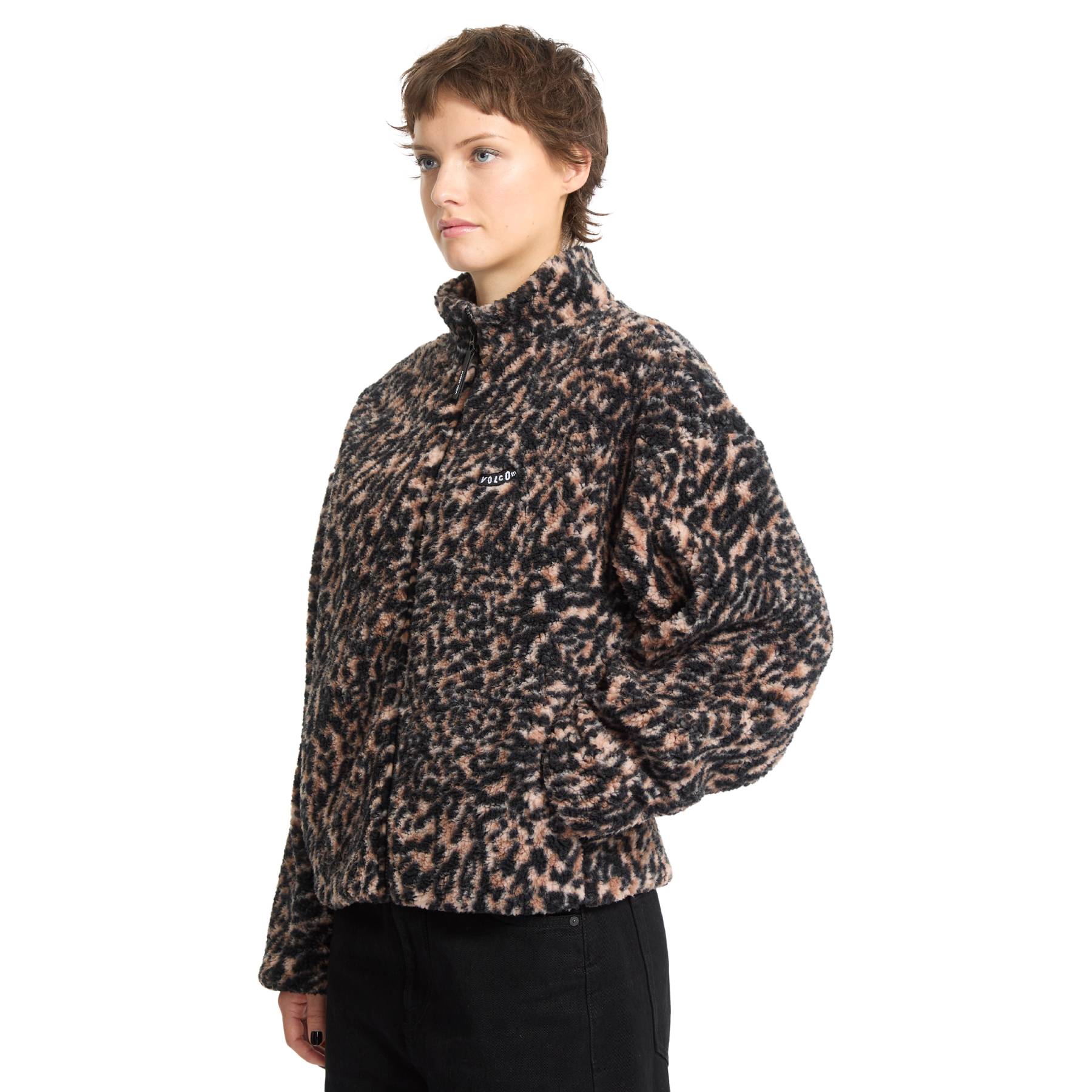 Chaqueta Volcom Wylding Out Sherpa Animal Print