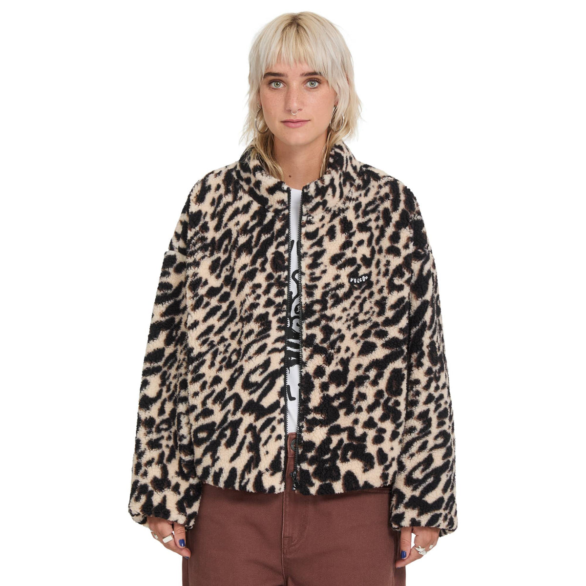 Chaqueta Volcom Wylding Out Sherpa Animal Print