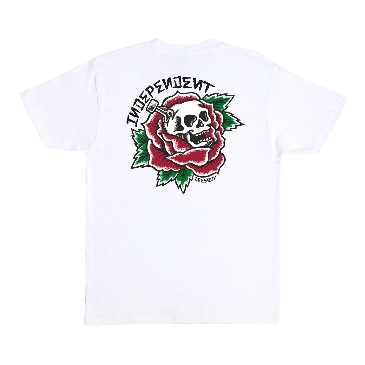 Camiseta Independent Dressen Skull Rose White