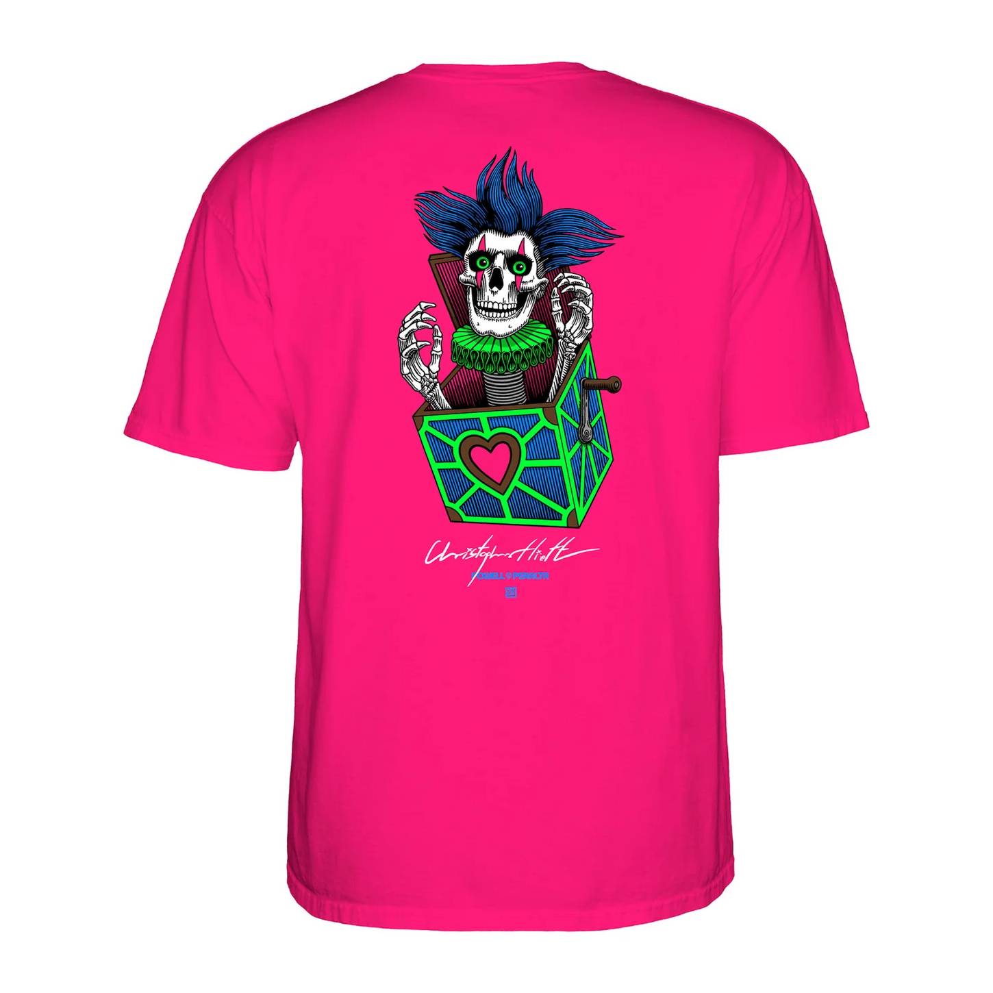 Camiseta Powell Peralta Chris Hiett Skull Hot Pink