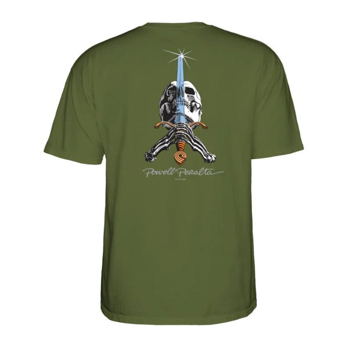Camiseta Powell Peralta Skull & Sword Military Green