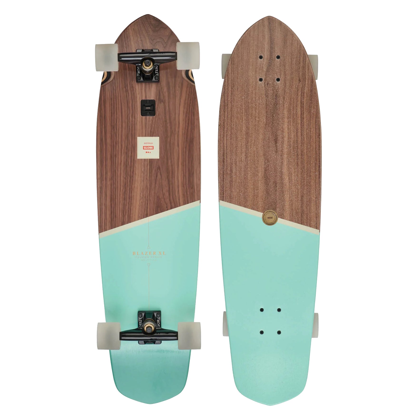 Cruiser Globe Blazer XL Walnut Aruba Blue 36"