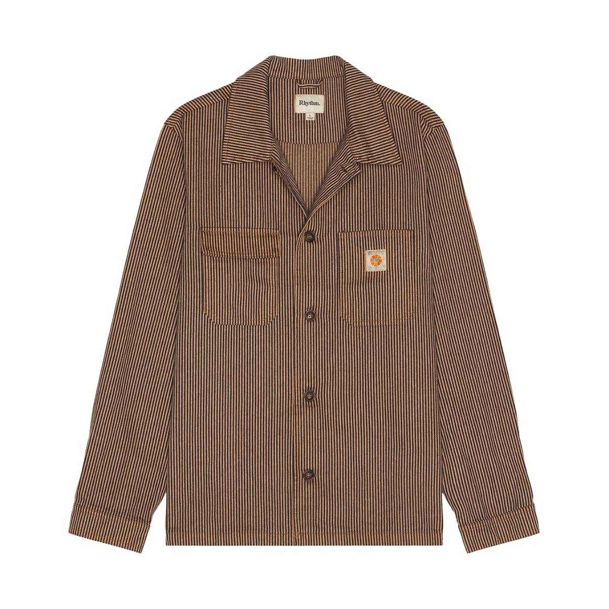 Camisa Manga Larga Rhythm Hickory Stripe Work Cedar