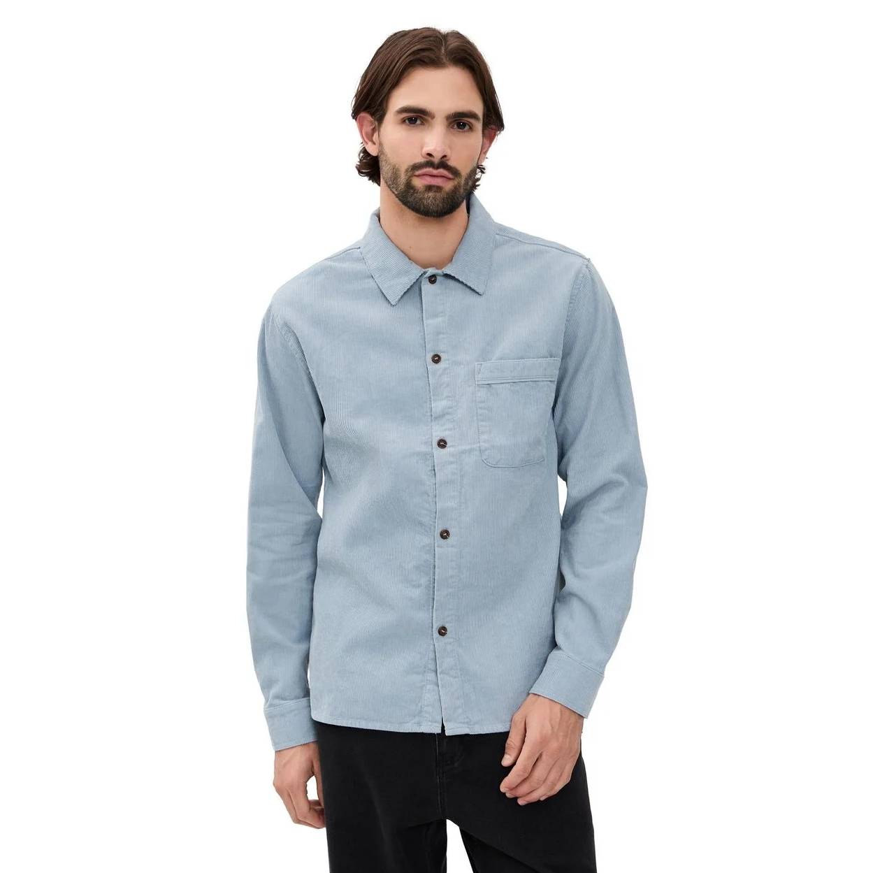 Camisa Manga Larga Rhythm Corduroy Mist