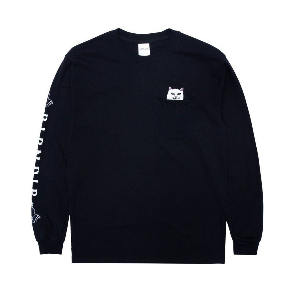 Camiseta Manga Larga Ripndip Lord Nermal Pocket Black