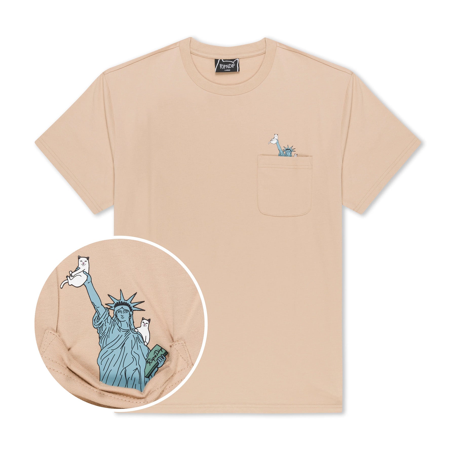 Camiseta Ripndip Liberty Pocket Almond