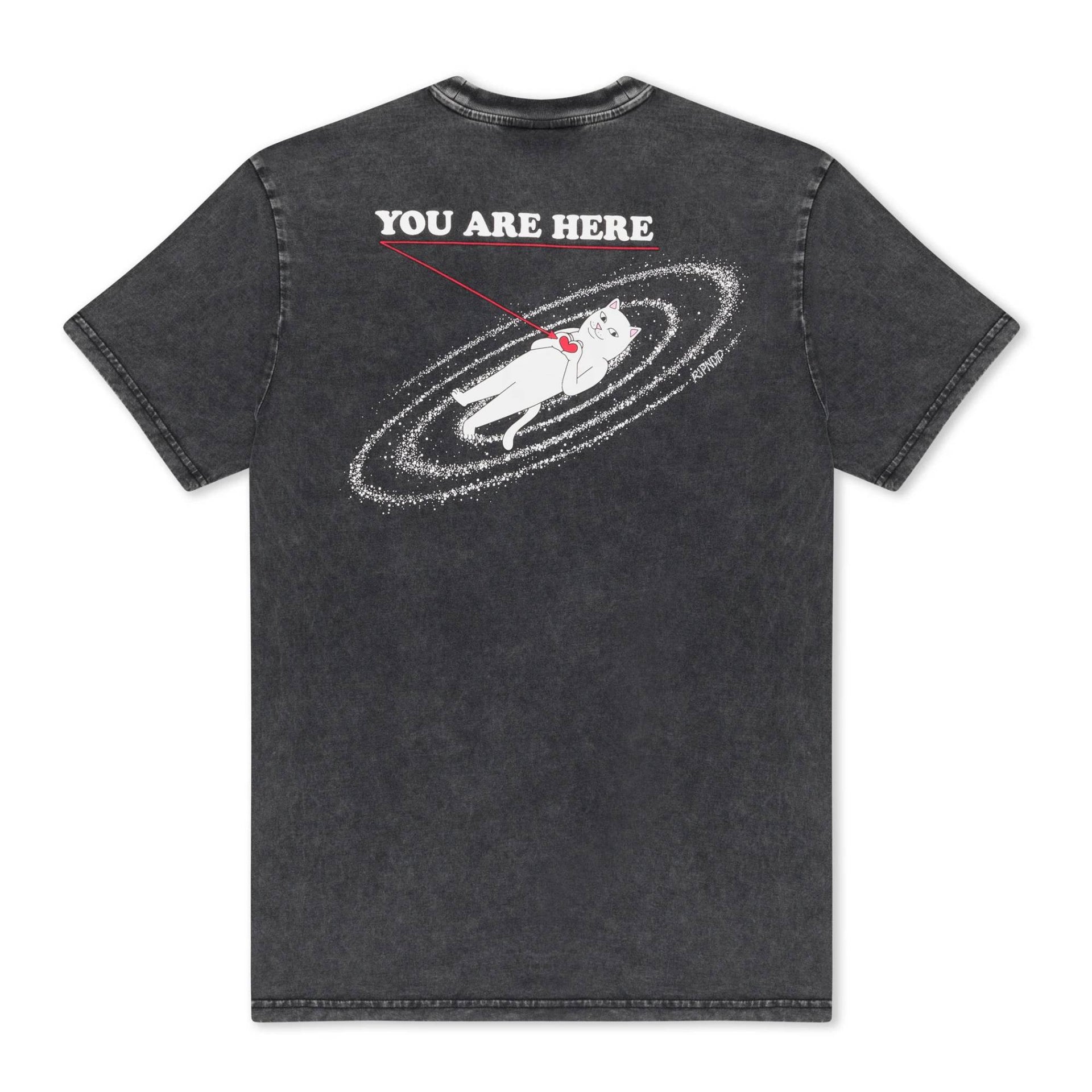 Camiseta Ripndip You Are Here Black Vintage Wash