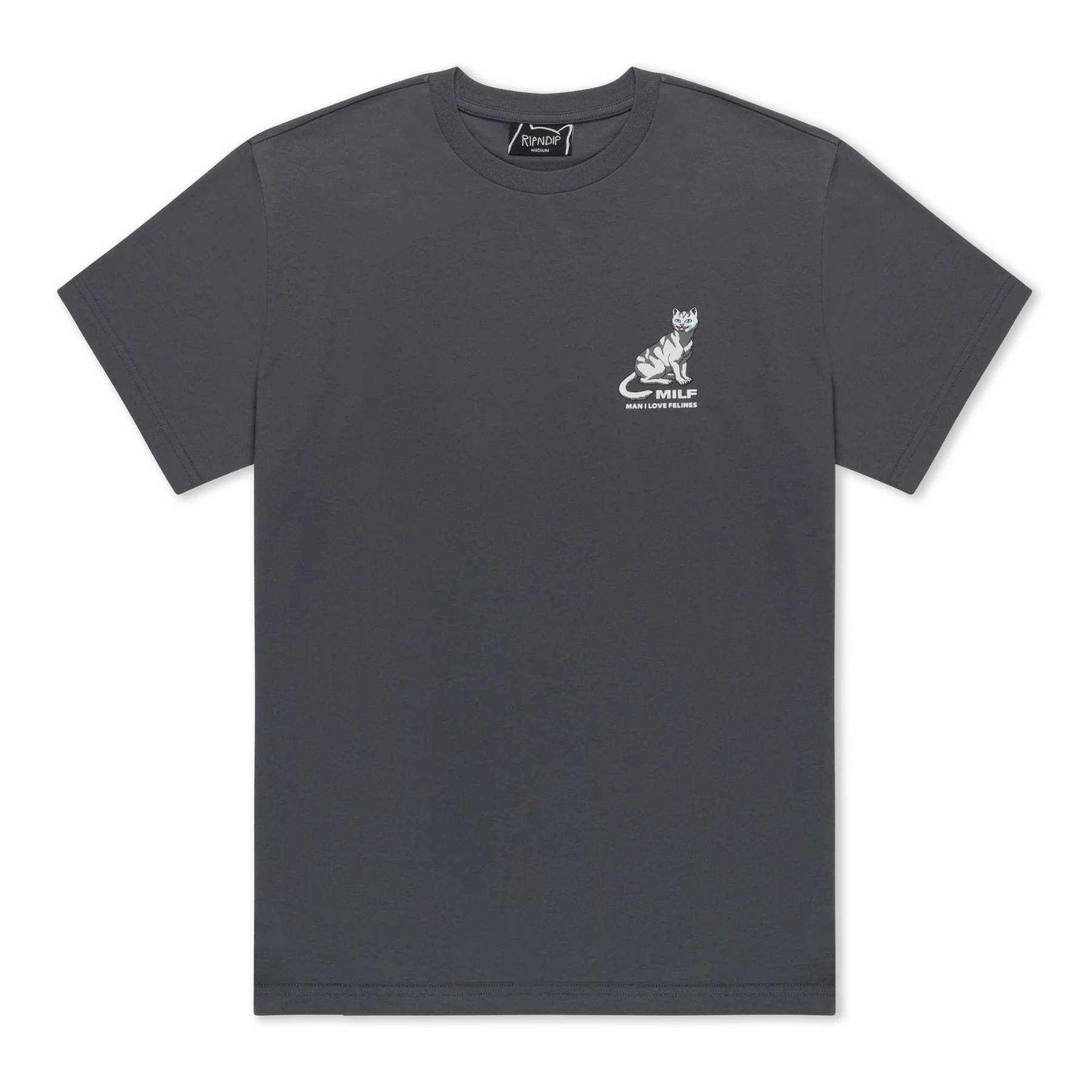 Camiseta Ripndip Man I Love Felines Charcoal