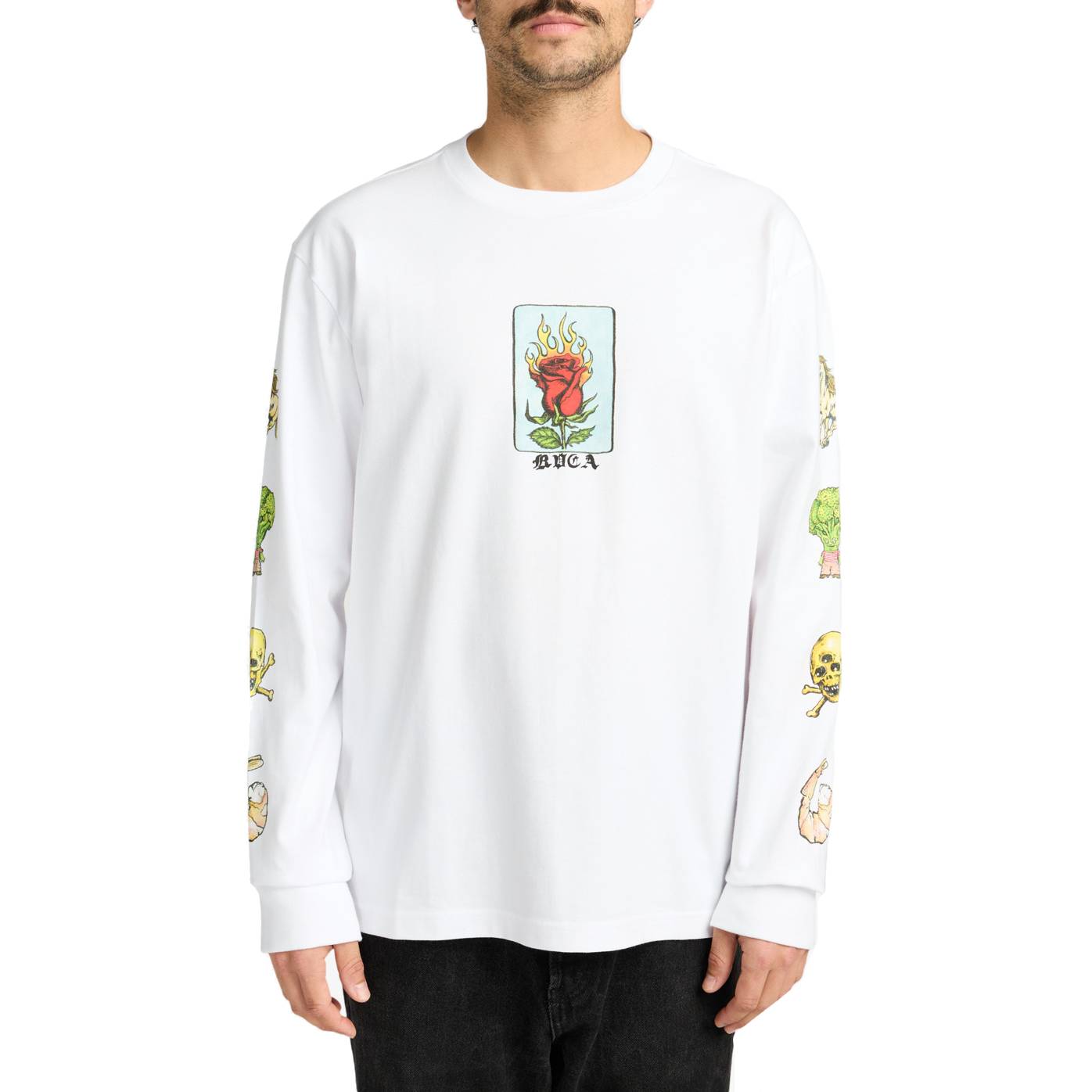 Camiseta Manga Larga RVCA Ksl White