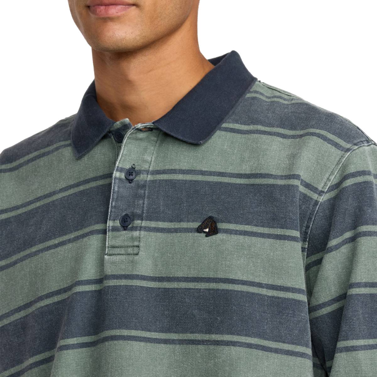 Polo Manga Larga RVCA Ksl Balsam Green