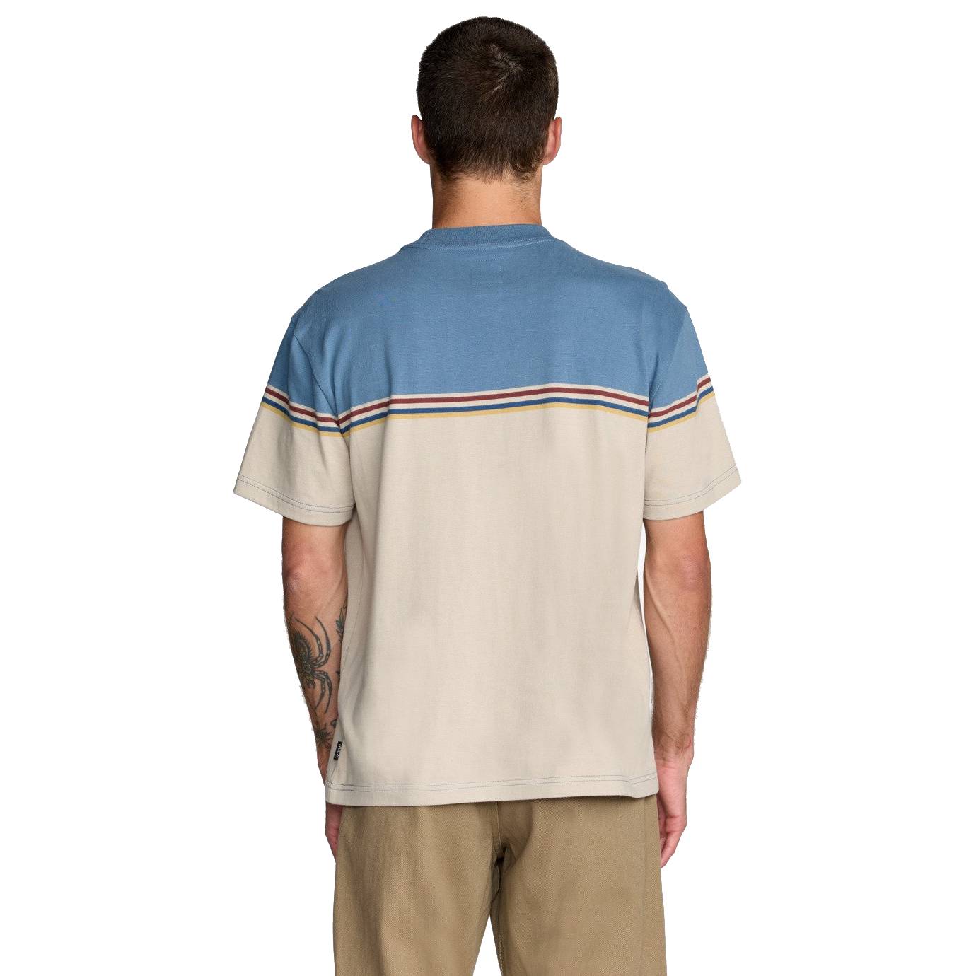 Camiseta RVCA Pismo Stripe Light Khaki