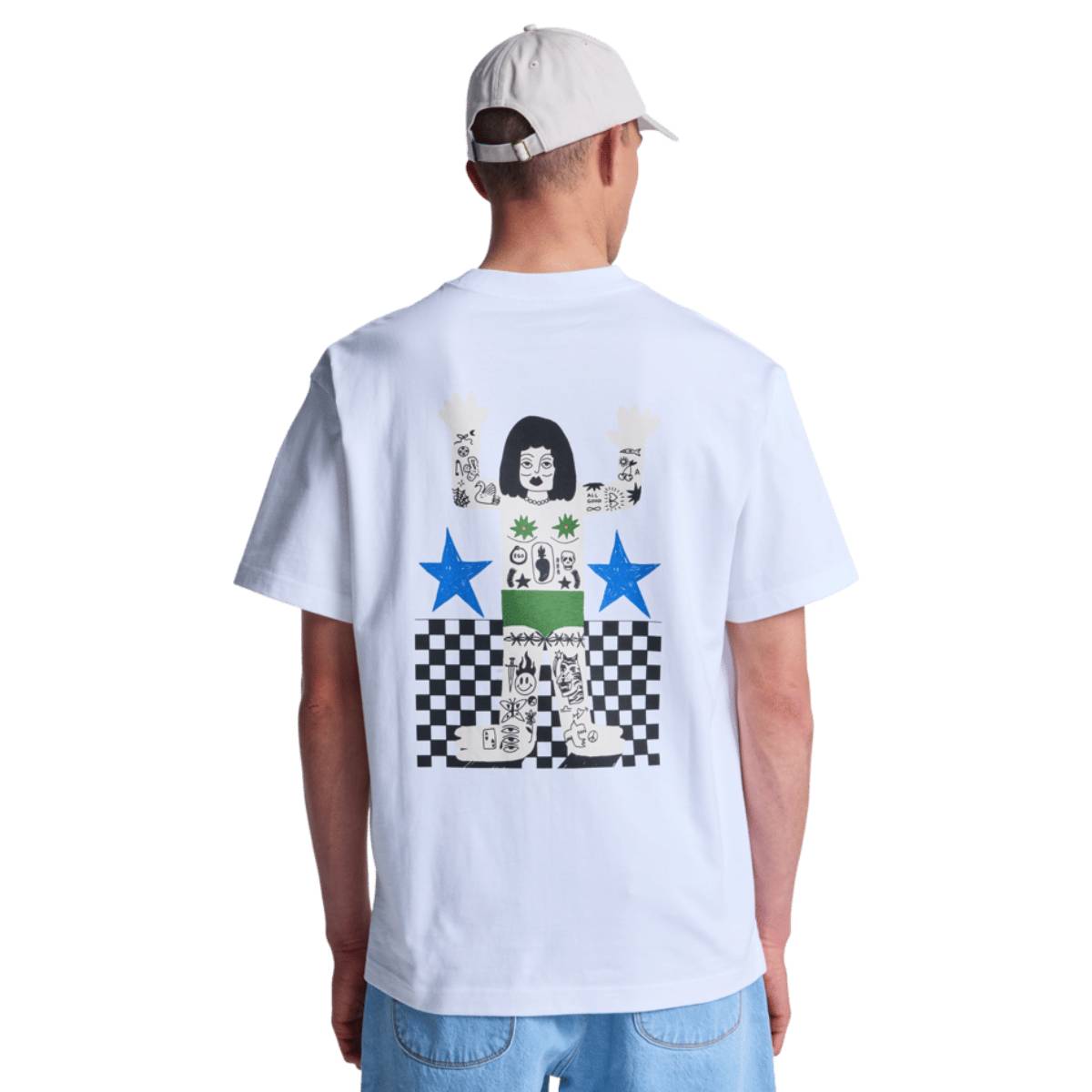 Camiseta RVCA AF Bonhomme White