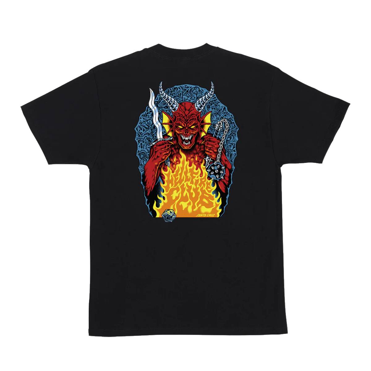 Camiseta Santa Cruz Stranger Things Hellfire Pit Black