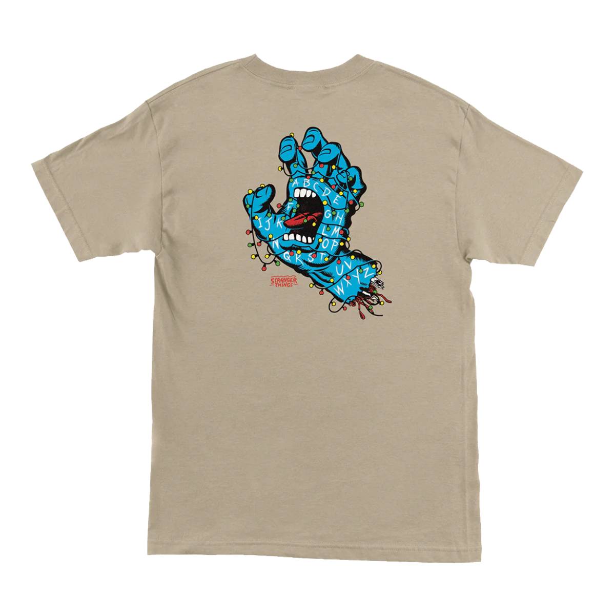 Camiseta Santa Cruz Stranger Things Screaming Lights Sand