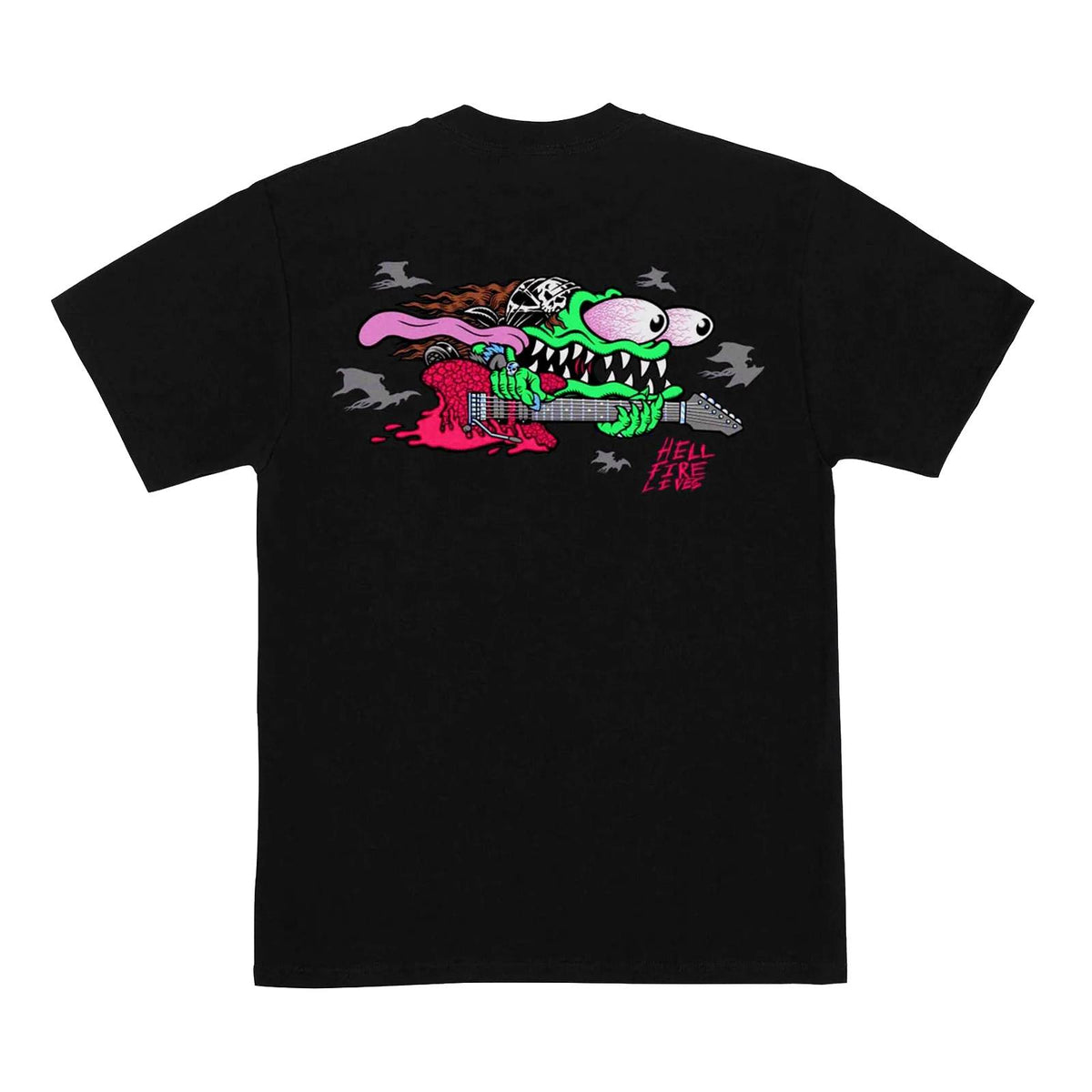 Camiseta Santa Cruz Stranger Things Eddie Slasher Black
