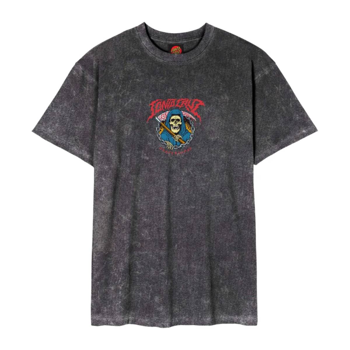 Camiseta Santa Cruz Out Of Time Front Black Acid Wash
