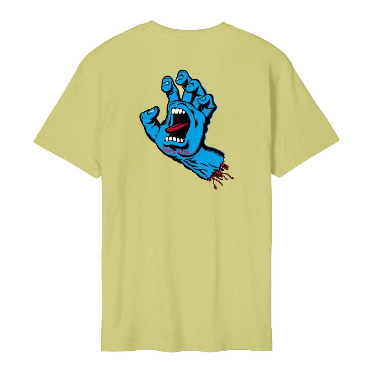 Camiseta Santa Cruz Screaming Hand Chest Faded Khaki