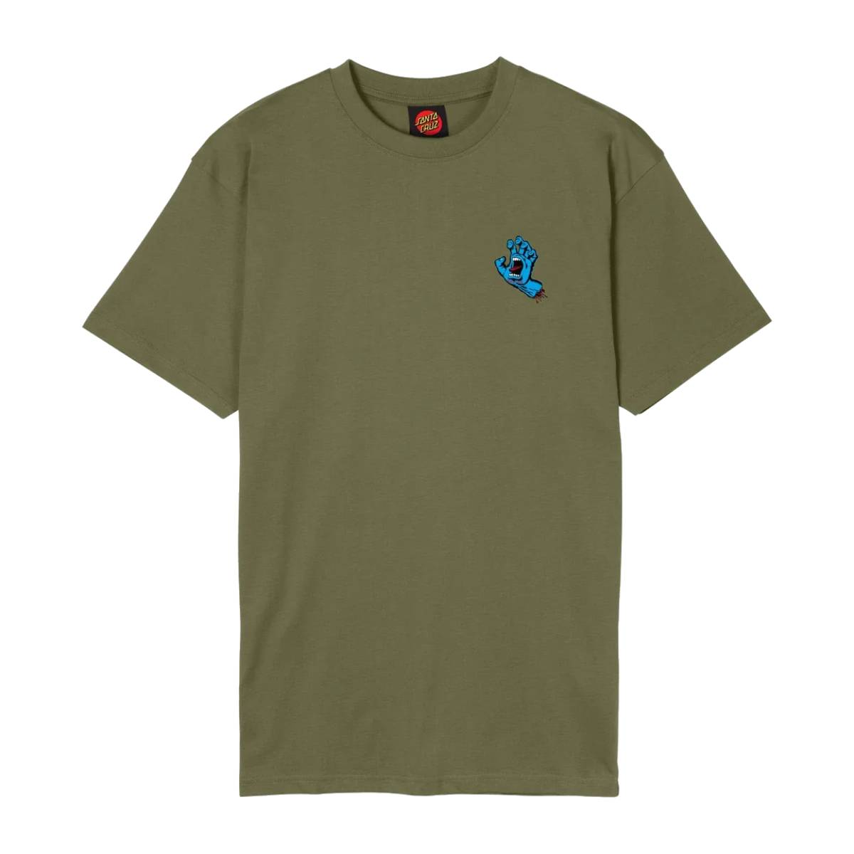 Camiseta Santa Cruz Screaming Hand Chest Deep Olive