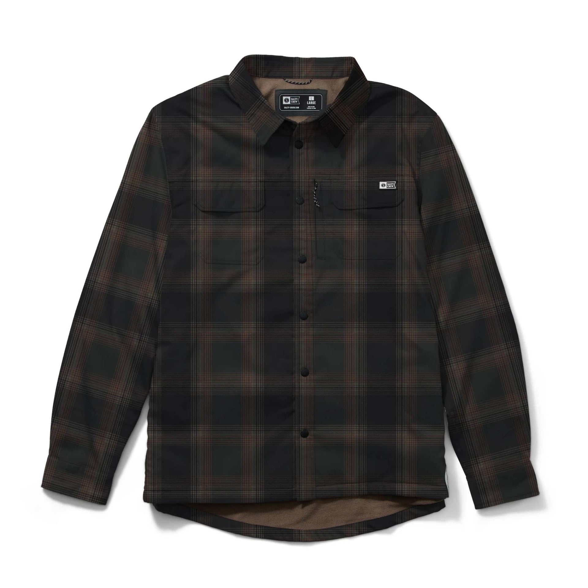Camisa Salty Crew Fathom Tech Shacket Phantom