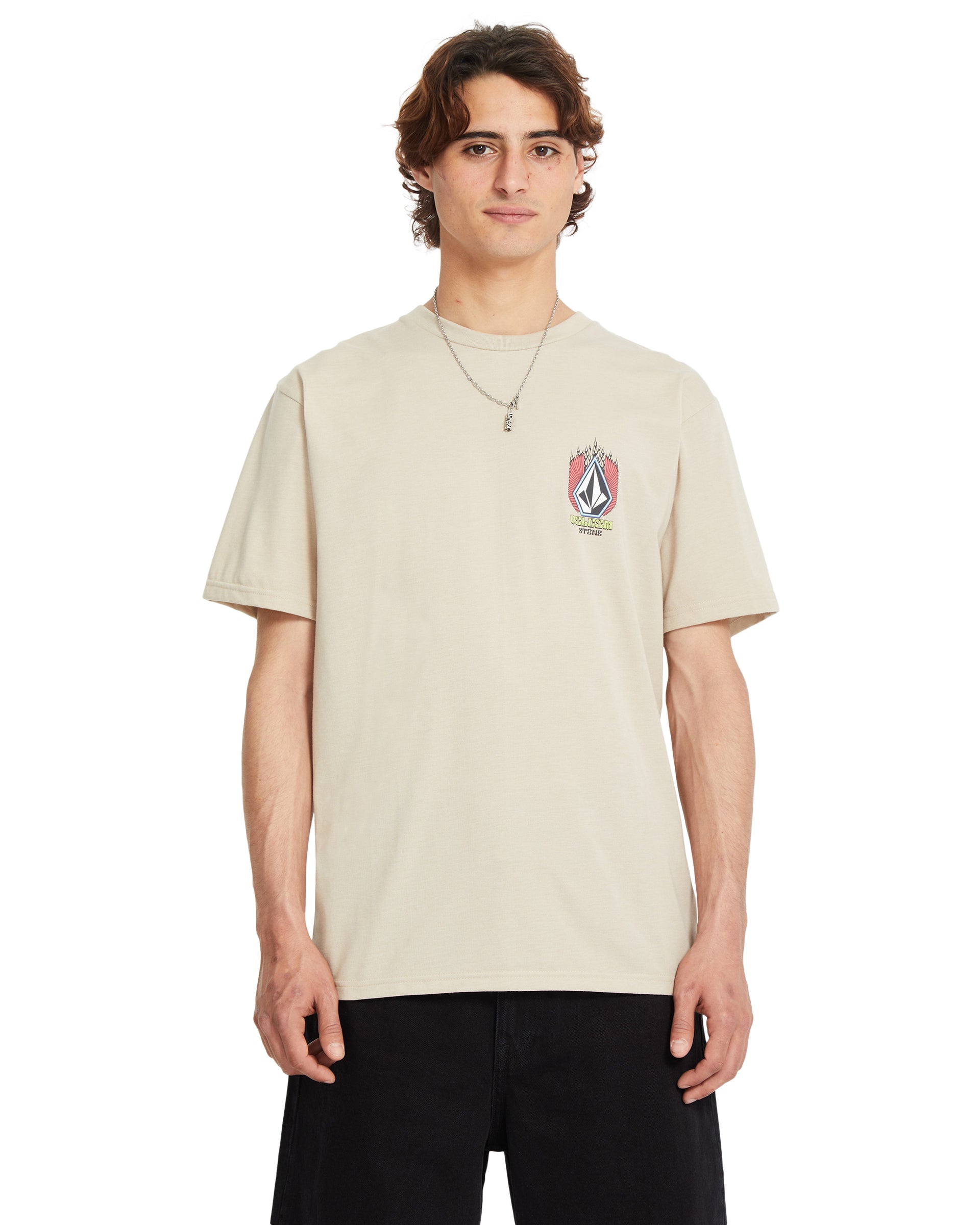 Camiseta Volcom Draggin Stone Light Khaki