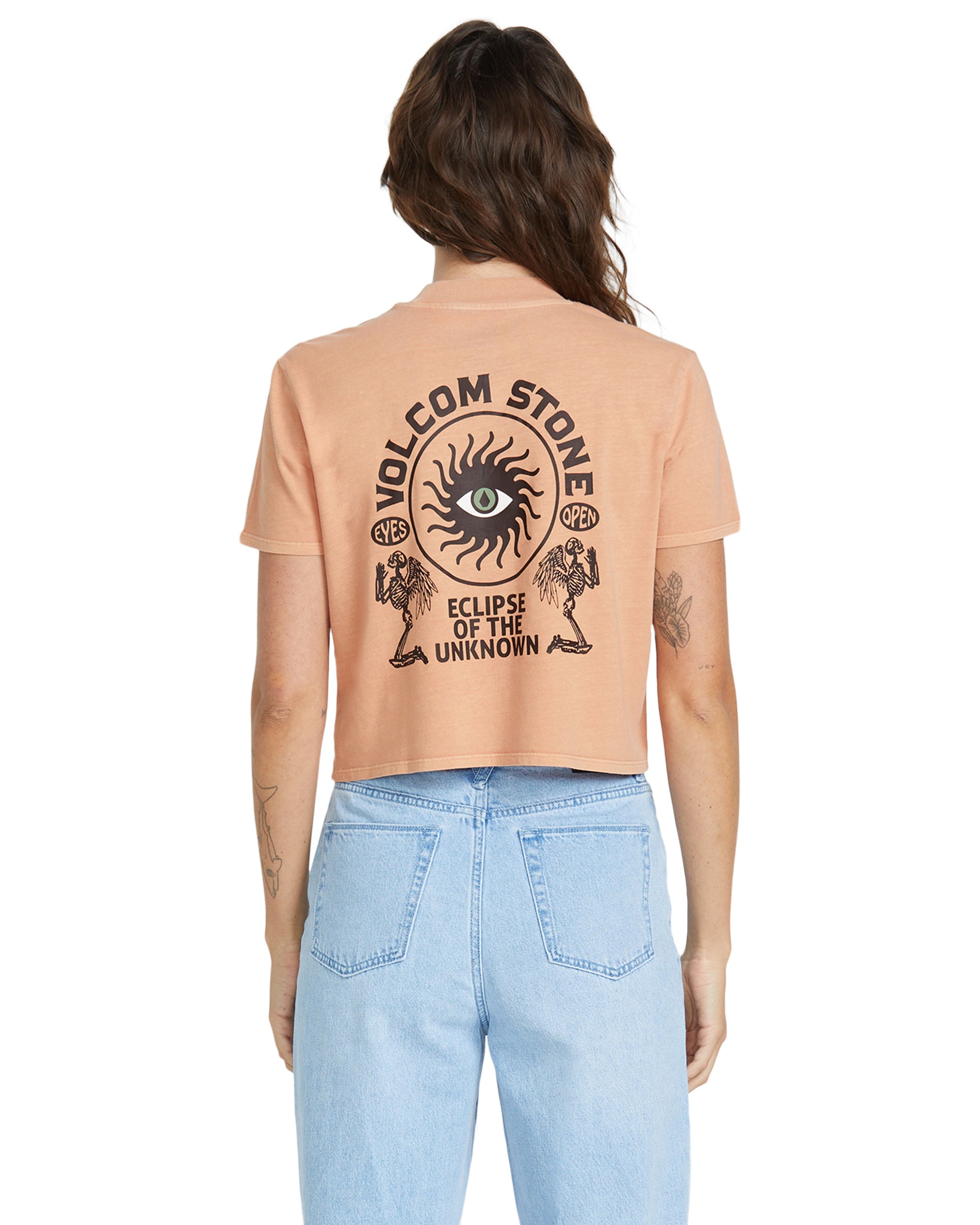 Camiseta Volcom Dial Crop Sand Brown