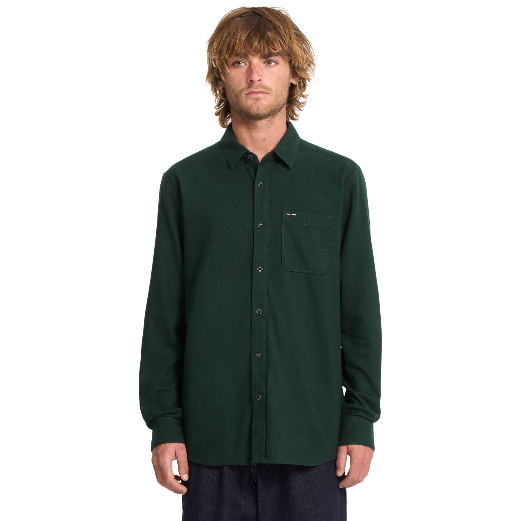 Camisa Manga Larga Volcom Caden Solid Scarab