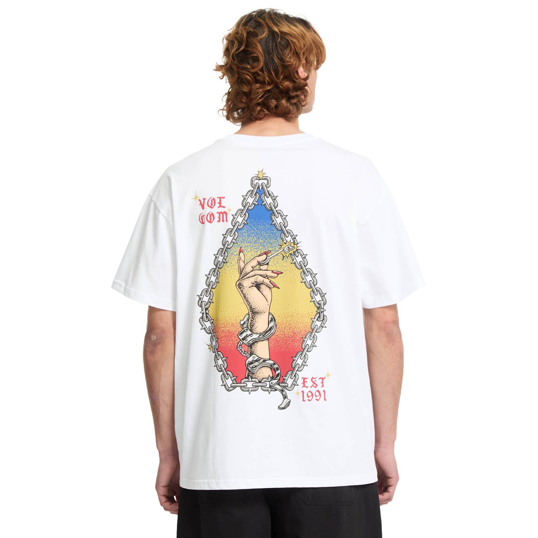 Camiseta Volcom Daniel Shepard Unlocked White