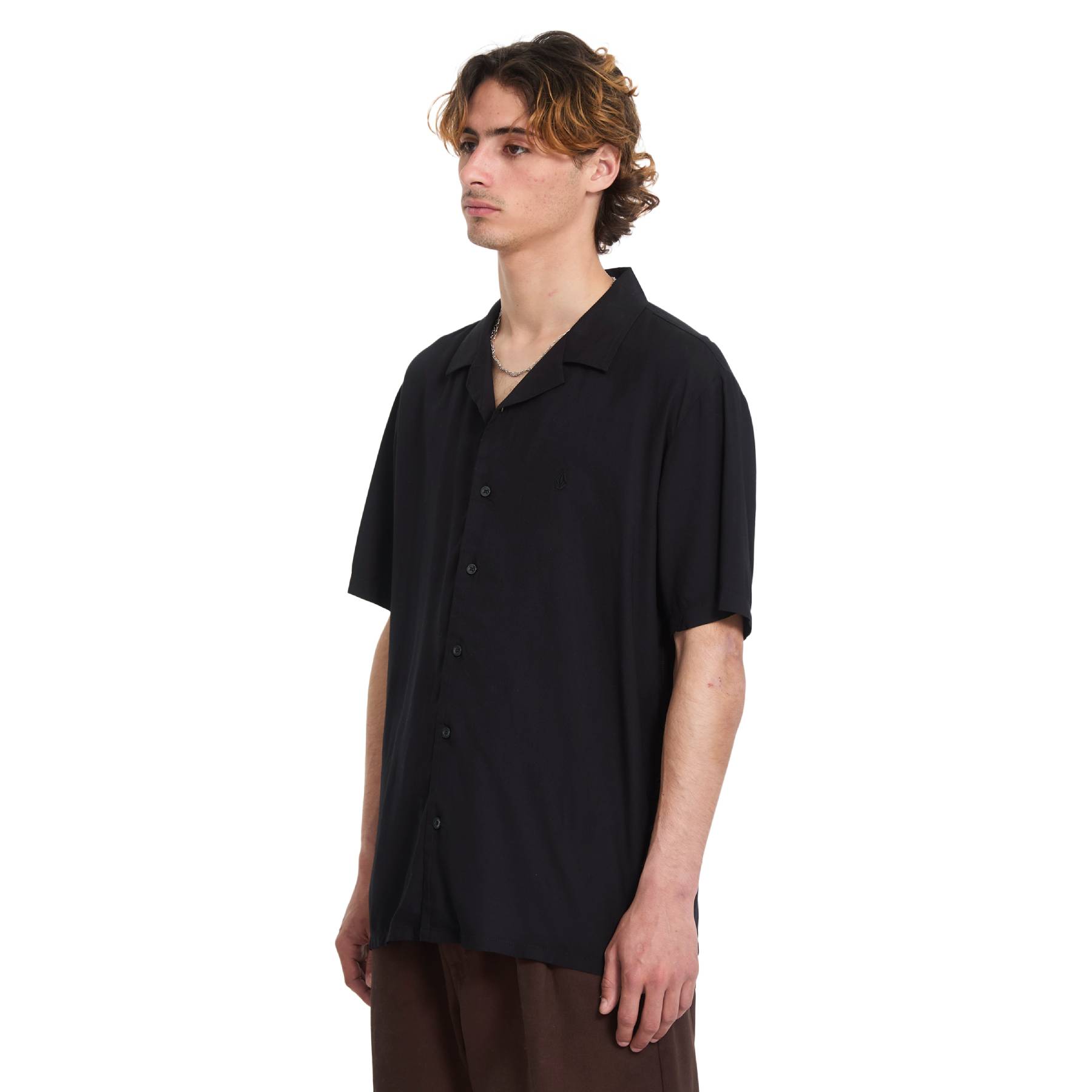 Camisa Volcom Single Stone Gloss Black